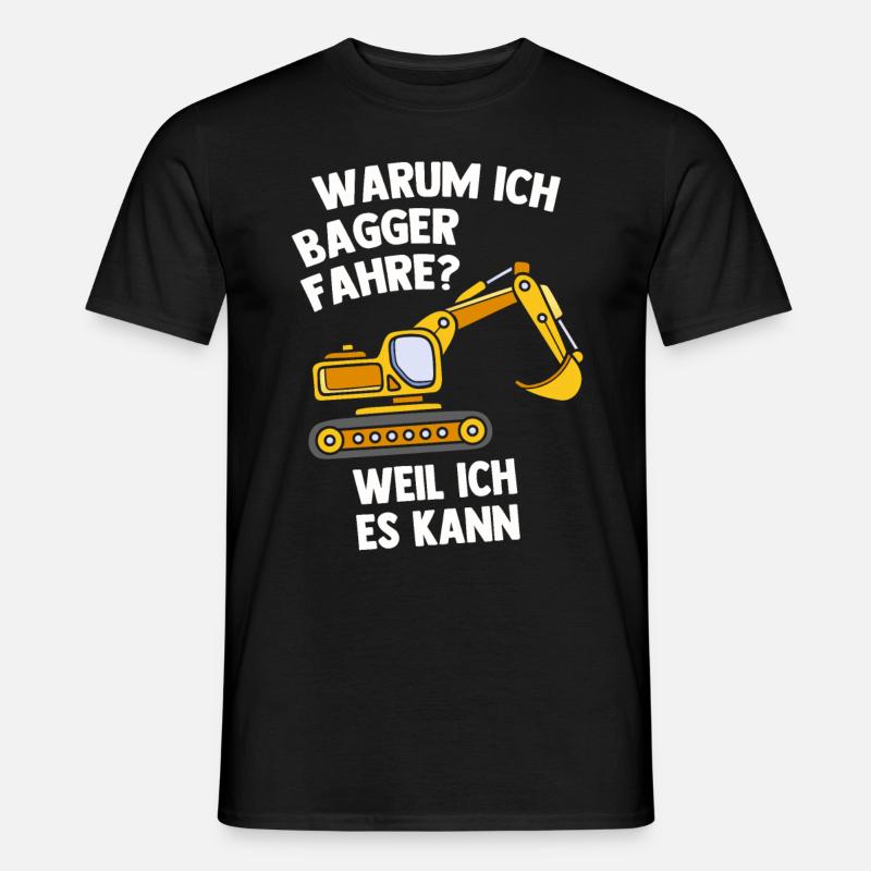 Bagger - Männer T-Shirt - Schwarz