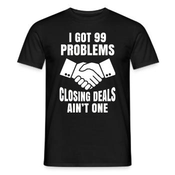 Immobilier Tshirt agent immobilier agent immobilier - T-shirt homme - noir - Devant - AI Model Male 178 light (178cm)