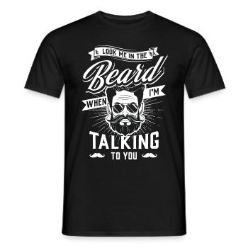 Bart Geschenk Vollbart schnurrbart - Männer T-Shirt - Schwarz - Vorne - AI Model Male 178 light (178cm)