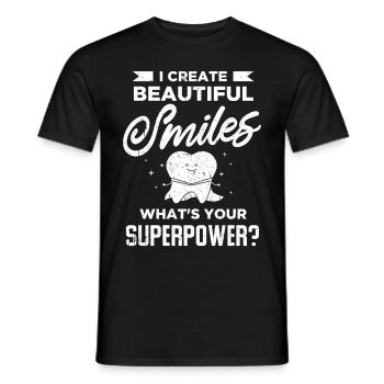 Dentiste Dentifrice Brosse à dents Kiefer Doc Dentiste - T-shirt homme - noir - Devant - AI Model Male 178 light (178cm)