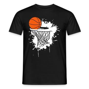 Basketball Gift Sports Basket Rebound B-Ball - Men's T-Shirt - black - Front - AI Model Male 178 light (178cm)