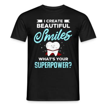 Dentiste Cadeau Dentiste Dentiste Dentaire Dents - T-shirt homme - noir - Devant - AI Model Male 178 light (178cm)