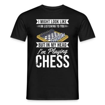 Chess Gift Board Game Chess Game Chess Board - Men's T-Shirt - black - Front - AI Model Male 178 light (178cm)