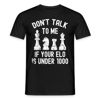 Chess Gift Board Game Chess Game Chess Board - Men's T-Shirt - black - Front - AI Model Male 178 light (178cm)
