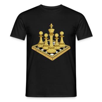 Chess Gift Board Game Chess Game Chess Board - Men's T-Shirt - black - Front - AI Model Male 178 light (178cm)