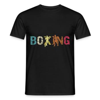 Boxen - Männer T-Shirt - Schwarz - Vorne - AI Model Male 178 light (178cm)