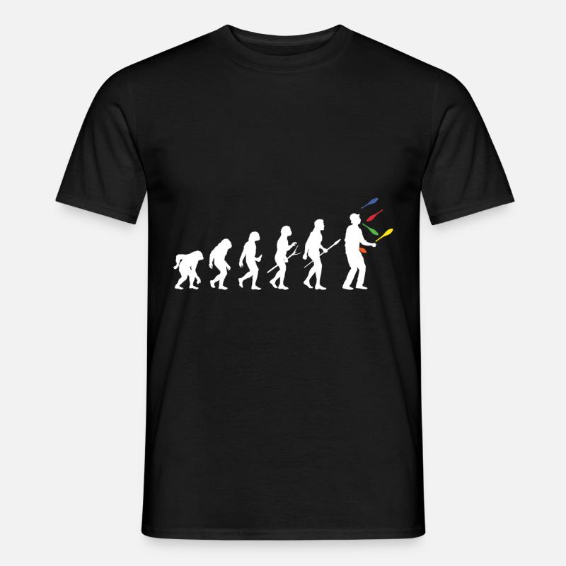 Evolution Jongleur Manege Zirkus Circus Jonglieren - Männer T-Shirt - Schwarz