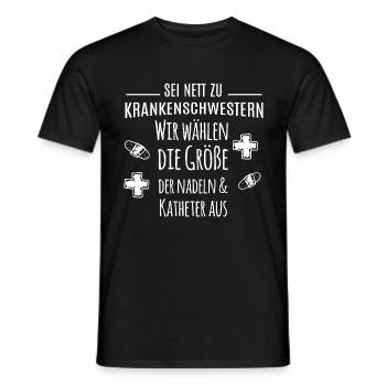 Gift ECG heartbeat pediatric nurses - Men's T-Shirt - black - Front - AI Model Male 178 light (178cm)