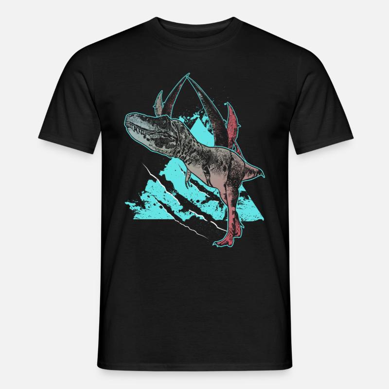 Dinosaurier Jäger Tarbosaurus Fossil Reptil - Männer T-Shirt - Schwarz