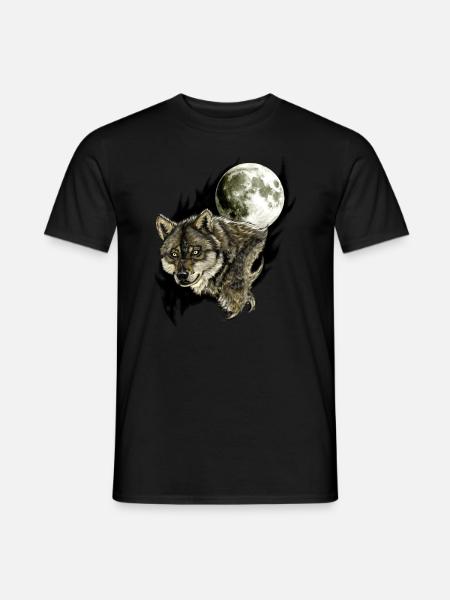 Wolf design - Men's T-Shirt - black
