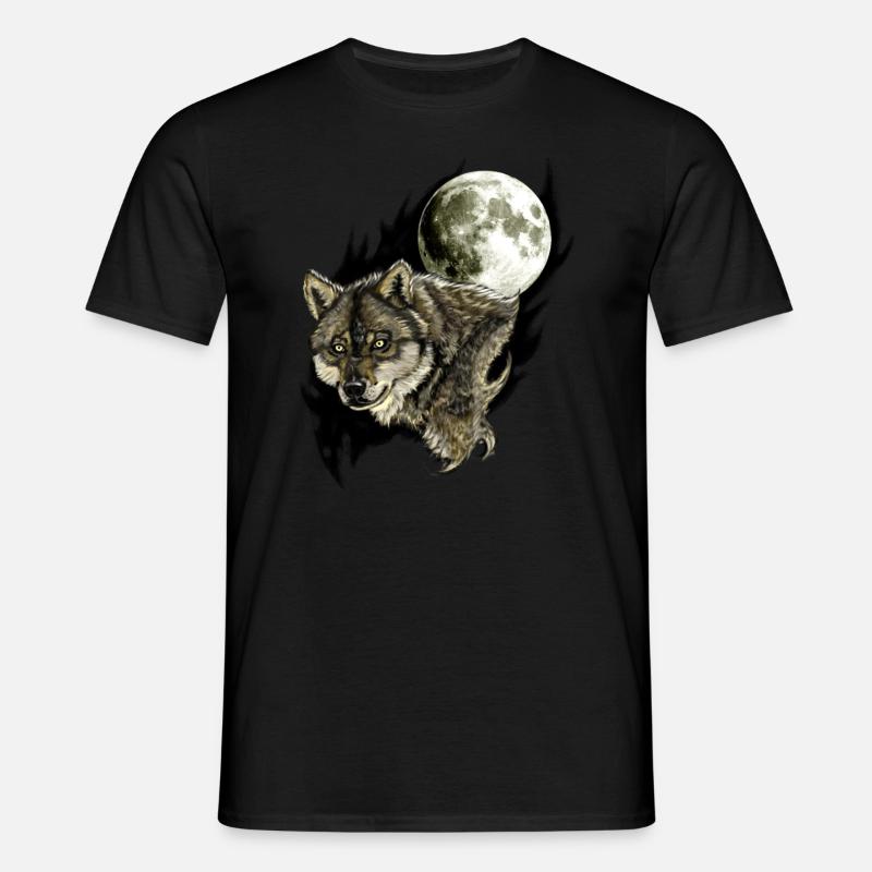 Wolf design - Men's T-Shirt - black