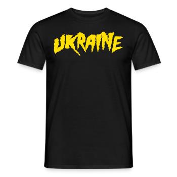 Ukraine - T-shirt homme - noir - Devant - AI Model Male 178 light (178cm)