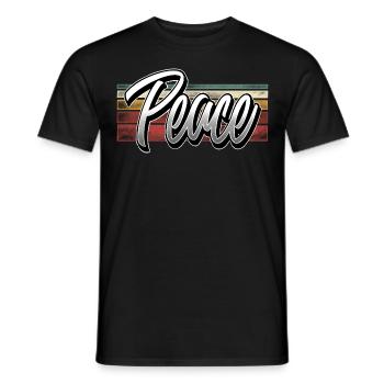 Peace - Männer T-Shirt - Schwarz - Vorne - AI Model Male 178 light (178cm)