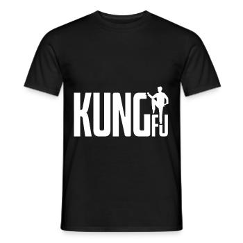 Kung Fu Simple Cool Artwork - Men's T-Shirt - black - Front - AI Model Male 178 light (178cm)