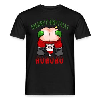 Frecher Weihnachtsmann Hintern - Männer T-Shirt - Schwarz - Vorne - AI Model Male 178 light (178cm)
