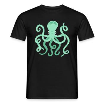 octopus - Men's T-Shirt - black - Front - AI Model Male 178 light (178cm)