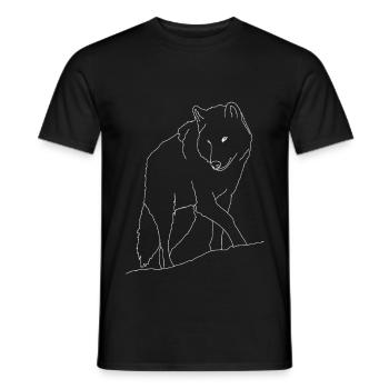 Wolf - Männer T-Shirt - Schwarz - Vorne - AI Model Male 178 light (178cm)