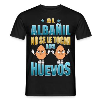 Der Maurer bekommt die Eier nicht - Männer T-Shirt - Schwarz - Vorne - AI Model Male 178 light (178cm)