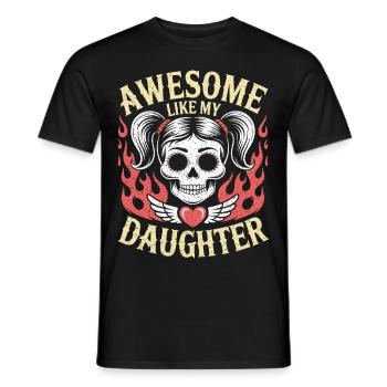 Fabelhafter Papa-Humor wie meine Tochter - Männer T-Shirt - Schwarz - Vorne - AI Model Male 178 light (178cm)