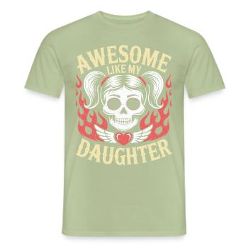 Fabelhafter Papa-Humor wie meine Tochter - Männer T-Shirt - Sage - Vorne - AI Model Male 178 light (178cm)