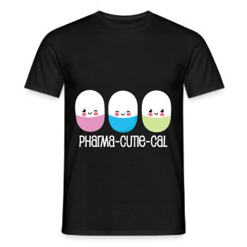 Pharma-Cute-Cal - T-shirt homme - noir - Devant - AI Model Male 178 light (178cm)