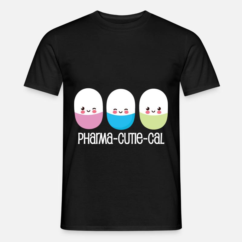 Pharma-Cute-Cal - Männer T-Shirt - Schwarz