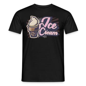 Icecream Retro Ice Eis Eiscreme Sommer summer Fun - Männer T-Shirt - Schwarz - Vorne - AI Model Male 178 light (178cm)