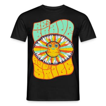 Sei mutig... - Männer T-Shirt - Schwarz - Vorne - AI Model Male 178 light (178cm)