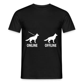 Chiens chiens drôle cadeau chien humain drôle - T-shirt homme - noir - Devant - AI Model Male 178 light (178cm)