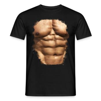 muscles 4 - Männer T-Shirt - Schwarz - Vorne - AI Model Male 178 light (178cm)