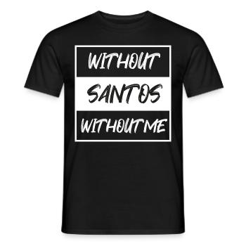santos - Men's T-Shirt - black - Front - AI Model Male 178 light (178cm)
