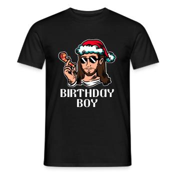 Jesus Birthday Boy, Christmas, Christmas - Men's T-Shirt - black - Front - AI Model Male 178 light (178cm)
