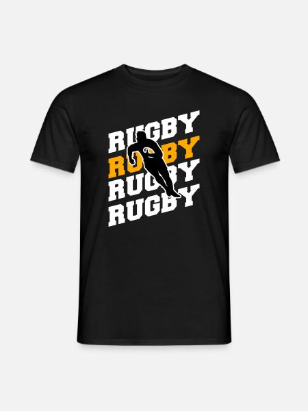 Rugby - Männer T-Shirt - Schwarz