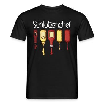 BBQ Barbecue Grill Grillen Schlotzenchef - Männer T-Shirt - Schwarz - Vorne - AI Model Male 178 light (178cm)
