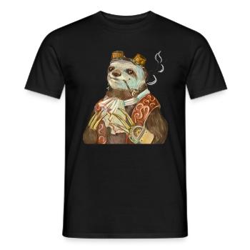Steampunk Paresseux - T-shirt homme - noir - Devant - AI Model Male 178 light (178cm)