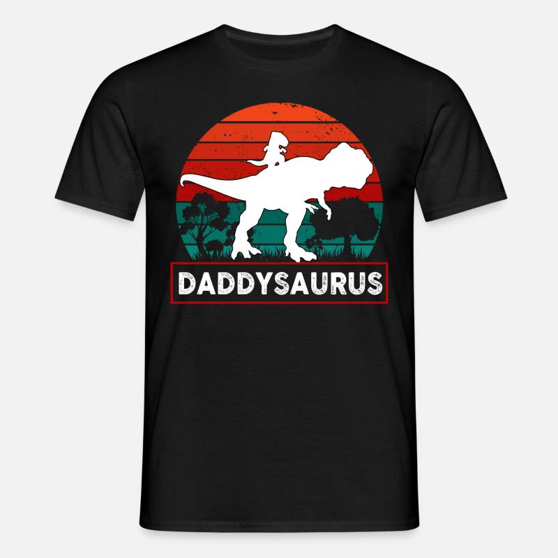 Daddy Dinosaur Daddysaurus - Men's T-Shirt - black