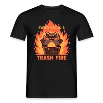 Tout est un feu de poubelle - T-shirt homme - noir - Devant - AI Model Male 178 light (178cm)