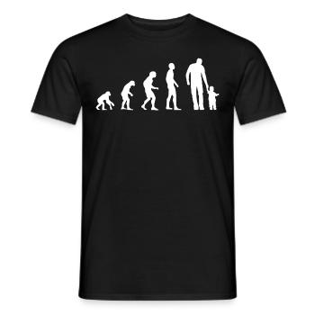 Father Evolution Fatherhood Daughter Son Gift - Men's T-Shirt - black - Front - AI Model Male 178 light (178cm)