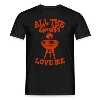 Barbecue Love Me BBQ Barbecue BBQ Gift - Men's T-Shirt - black - Front - AI Model Male 178 light (178cm)
