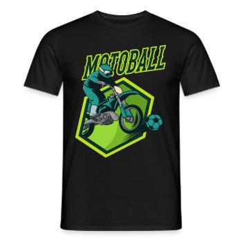 Motoball Biker Vintage Style Moto Ball Gift - Men's T-Shirt - black - Front - AI Model Male 178 light (178cm)