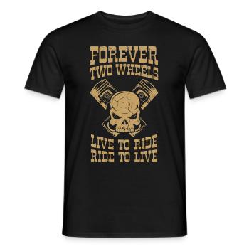 Cadeau de pilote moto pour toujours deux - T-shirt homme - noir - Devant - AI Model Male 178 light (178cm)