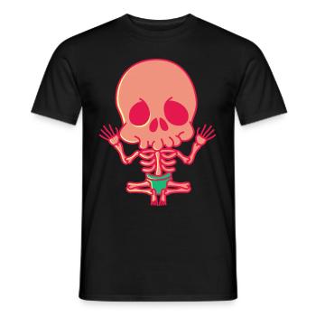 Squelette mains horreur Halloween Costume cadeau - T-shirt homme - noir - Devant - AI Model Male 178 light (178cm)