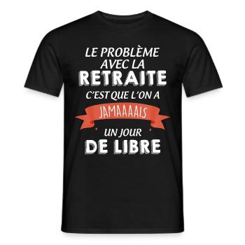 Retraite jour de libre Idée Cadeau Homme Et Femme - T-shirt homme - noir - Devant - AI Model Male 178 light (178cm)