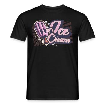 Icecream Retro Ice Eis Eiscreme Sommer summer Fun - Männer T-Shirt - Schwarz - Vorne - AI Model Male 178 light (178cm)