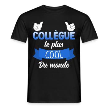 Collègue Homme Cadeau Sympa - T-shirt homme - noir - Devant - AI Model Male 178 light (178cm)