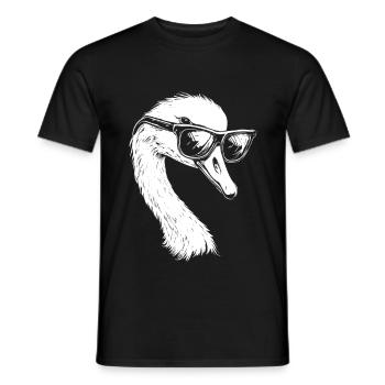 Lunettes de soleil Cool Swan Été - T-shirt homme - noir - Devant - AI Model Male 178 light (178cm)