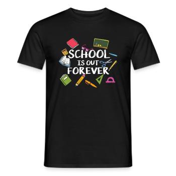 L'école est pour toujours - Retraite scolaire - T-shirt homme - noir - Devant - AI Model Male 178 light (178cm)