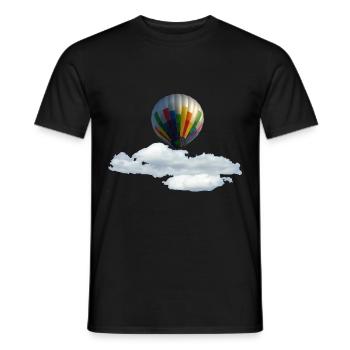 Hot air balloon - Men's T-Shirt - black - Front - AI Model Male 178 light (178cm)