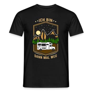 Ich bin dann mal weg - Camper Camping Wohnmobil - Männer T-Shirt - Schwarz - Vorne - AI Model Male 178 light (178cm)