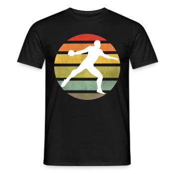 Discus throw Discus throw Athletics Retro Sport - Men's T-Shirt - black - Front - AI Model Male 178 light (178cm)